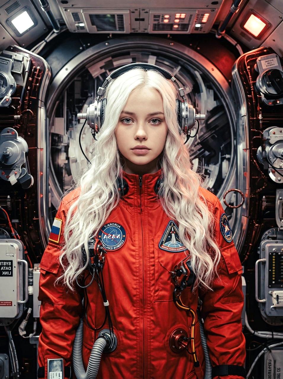 Animated astronaut floating in space near a colorful planet